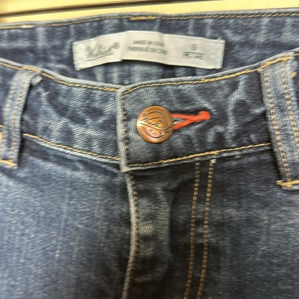 Woolrich Jeans Size 6 Womens Mid Rise Dark Wash Blue Denim Straight - Picture 3 of 13